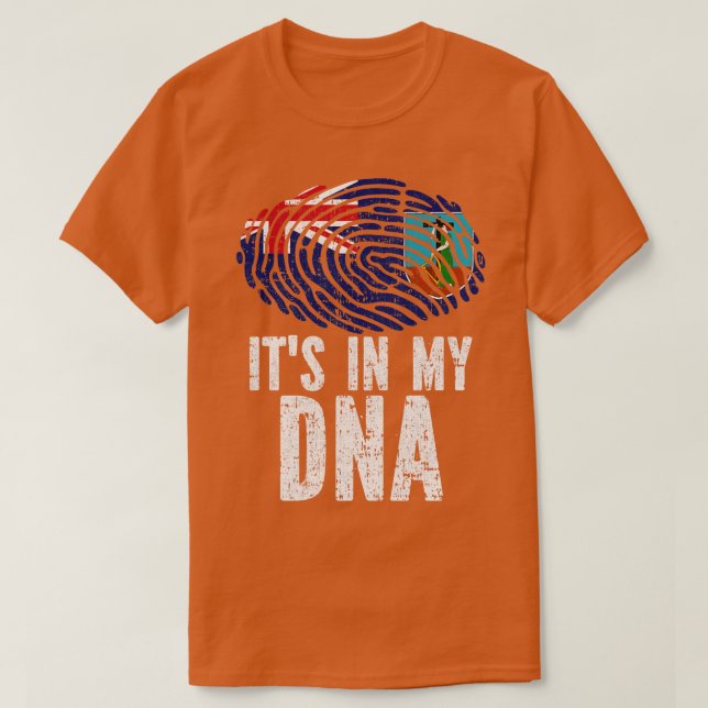 ITS IN MY DNA Montserrat Flag T-Shirt (Design Front)