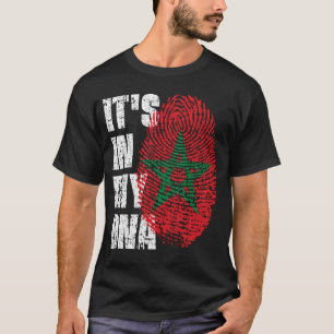 IT'S IN MY DNA Morocco Flag Boy Girl Gift T-Shirt