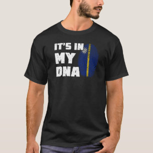 It's In My DNA Nauru Flag Fingerprint Men Women T-Shirt