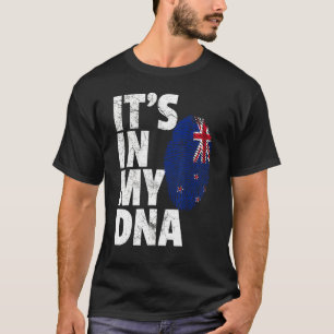 It's In My Dna New Zealand Flag Men Women Kids T-Shirt