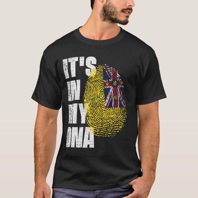 IT'S IN MY DNA Niue Flag T-Shirt (Front)