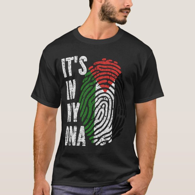 IT'S IN MY DNA Palestine Flag Men Women Kids T-Shirt (Front)