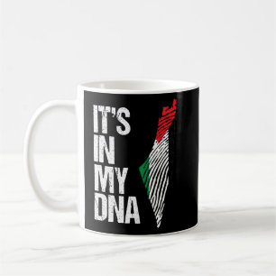 Its In My Dna Palestinian Flag And Map Coffee Mug