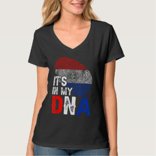 It's In My Dna Paraguay Flag Fingerprint Patriotic T-Shirt