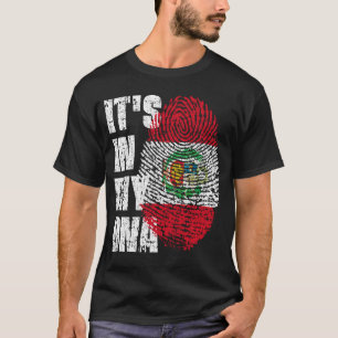 IT'S IN MY DNA Peru Flag Boy Girl Gift T-Shirt