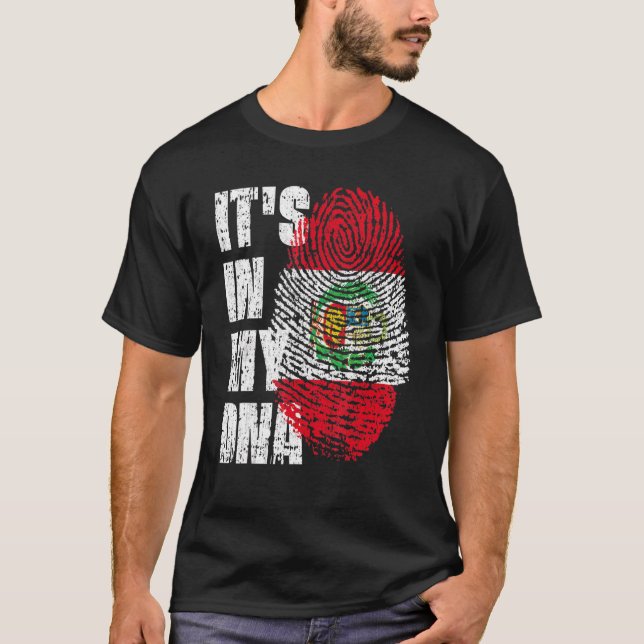 It's In My Dna Peru Flag Peruvian T-Shirt (Front)