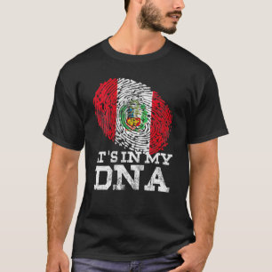 It's In My Dna Peruvian  Hispanic Bandera De Peru  T-Shirt