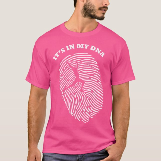 It'S In My Dna Pole Vault Vaulter  Fingerprint Fan T-Shirt (Front)