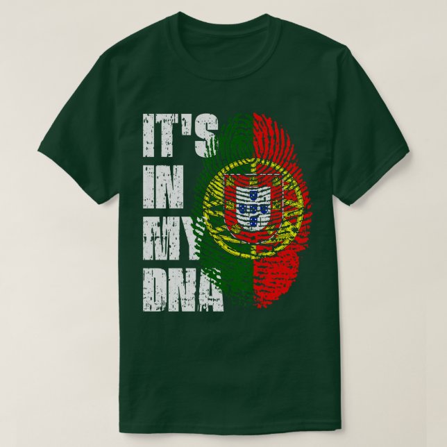 ITS IN MY DNA Portugal Flag Boy Girl Gift T-Shirt (Design Front)