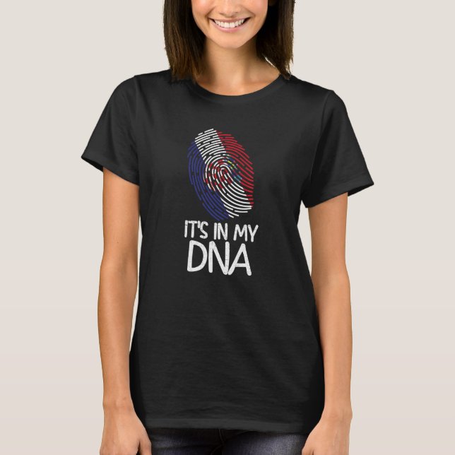 It's In My DNA  Proud Croatian Flag Fingerprint T-Shirt (Front)