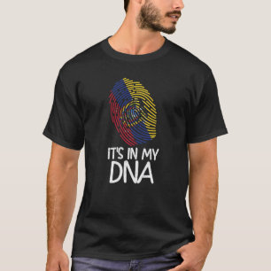 It's In My DNA Proud Ecuadorian Flag Fingerprint T-Shirt