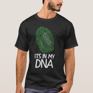 It's In My DNA  Proud Saudi Flag Fingerprint T-Shirt
