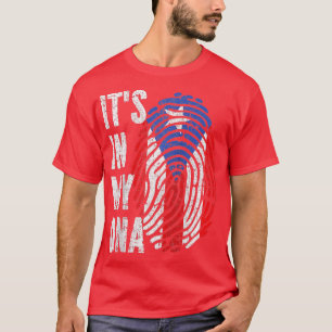 ITS IN MY DNA Puerto Rico Flag Puerto Rican Raglan T-Shirt