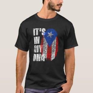 IT's IN MY DNA Puerto Rico Flag Puerto Rican T-Shirt