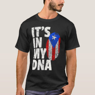 It's In My Dna Puerto Rico Rican Flag  Men Women K T-Shirt