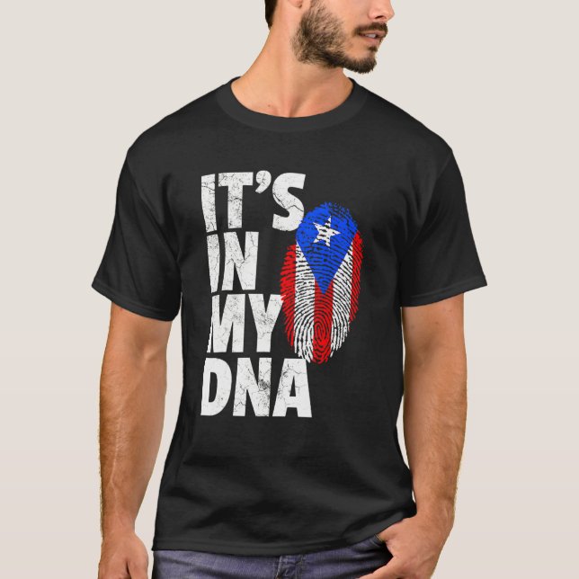 It's In My Dna Puerto Rico Rican Flag  Men Women K T-Shirt (Front)