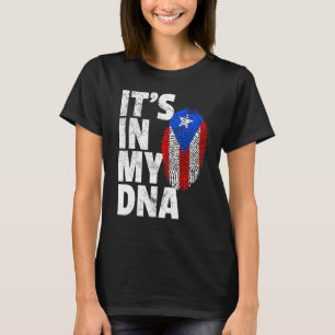 It's In My Dna Puerto Rico Rican Flag Men Women T-Shirt