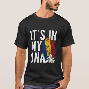 It's in My DNA Romania Flag Romanian motorcycle ri T-Shirt