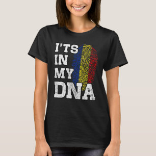 It's In My DNA Romanian Fingerprint Proud Romania  T-Shirt