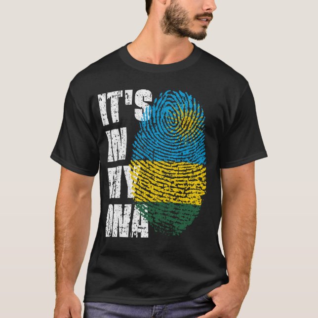 IT'S IN MY DNA Rwanda Flag Boy Girl Gift T-Shirt (Front)
