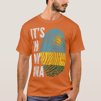 ITS IN MY DNA Rwanda Flag Rwandan Raglan Baseball T-Shirt