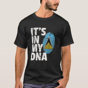 IT'S IN MY DNA Saint St. Lucia Flag Christmas Gift T-Shirt