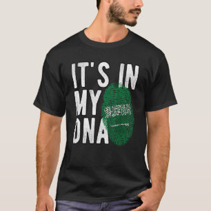 it's in my DNA Saudi Arabia flag Fingerprint T-Shirt