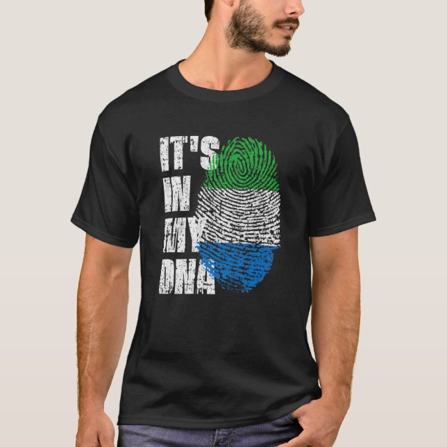 IT's IN MY DNA Sierra Leone Flag Sierra Leonean T-Shirt (Front)
