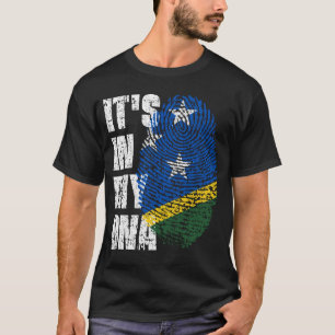 IT'S IN MY DNA Solomon Islands Flag Boy Girl Gift T-Shirt