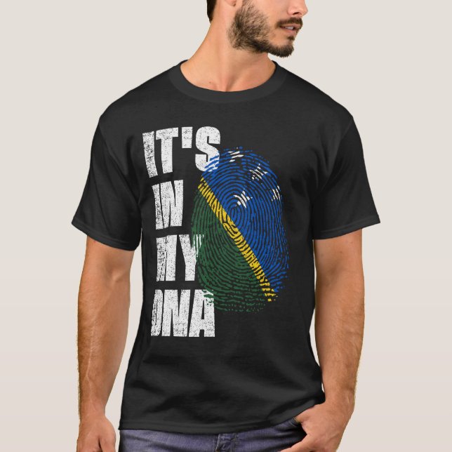 IT'S IN MY DNA Solomon Islands Flag T-Shirt (Front)
