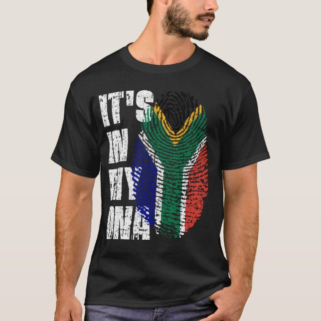 IT'S IN MY DNA South Africa Flag Boy Girl Gift T-Shirt (Front)