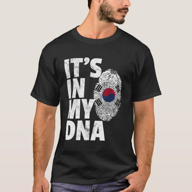 It'S In My Dna South Korea Korean Flag T Shirt Gif (Front)