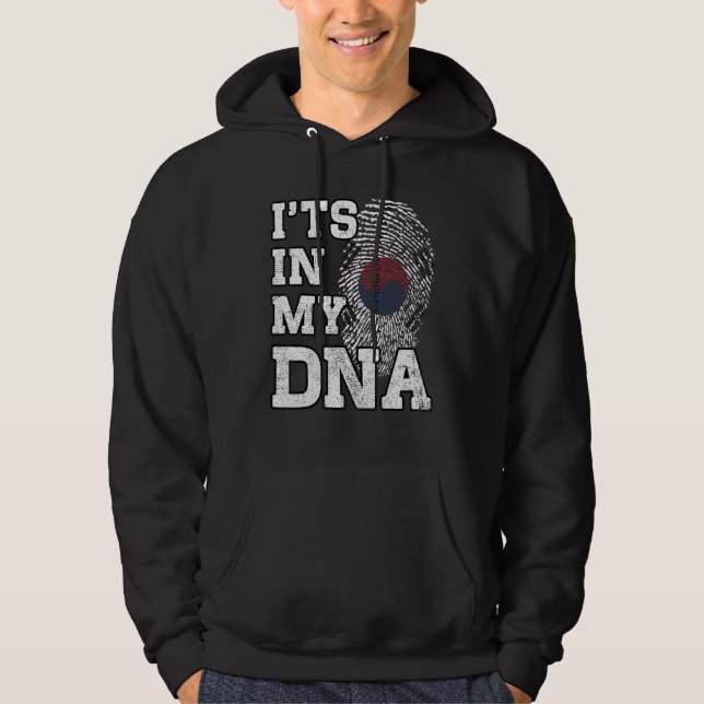 It's In My DNA South Korean Fingerprint Proud Kore Hoodie (Front)