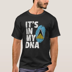 IT's IN MY DNA St. Saint Lucia Flag Official Pride T-Shirt