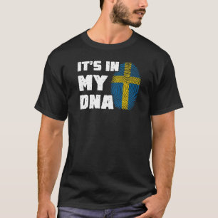 It's In My DNA Sweden Flag Fingerprint Men Women T-Shirt