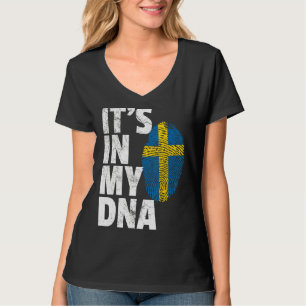 It's In My Dna Sweden Swedish Flag   Men Women T-Shirt