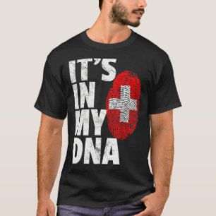 It's In My Dna Swiss Switzerland Flag Men Women T-Shirt