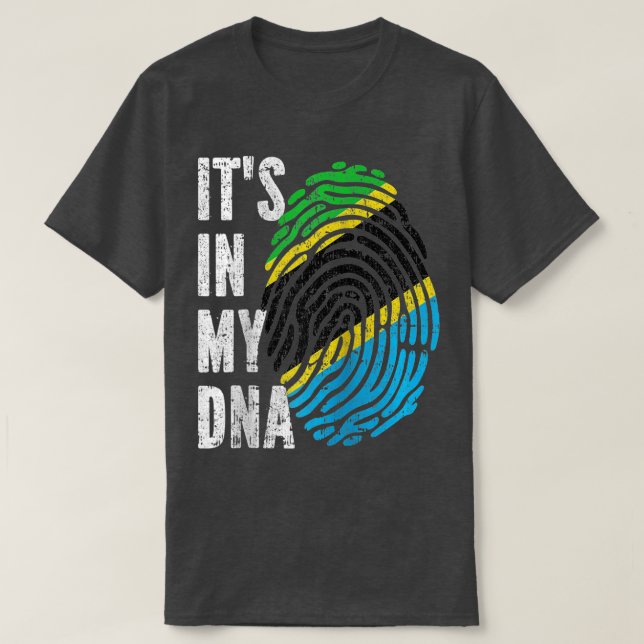 IT'S IN MY DNA Tanzania Flag Tanzanian Raglan Base T-Shirt (Design Front)
