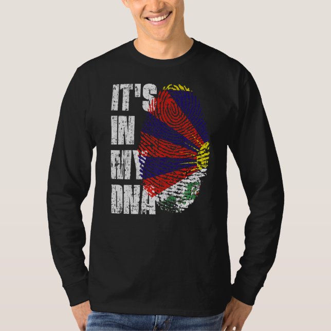 It's In My Dna Tibet Flag Tibetan T-Shirt (Front)