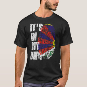 It's In My Dna Tibet Flag Tibetan T-Shirt