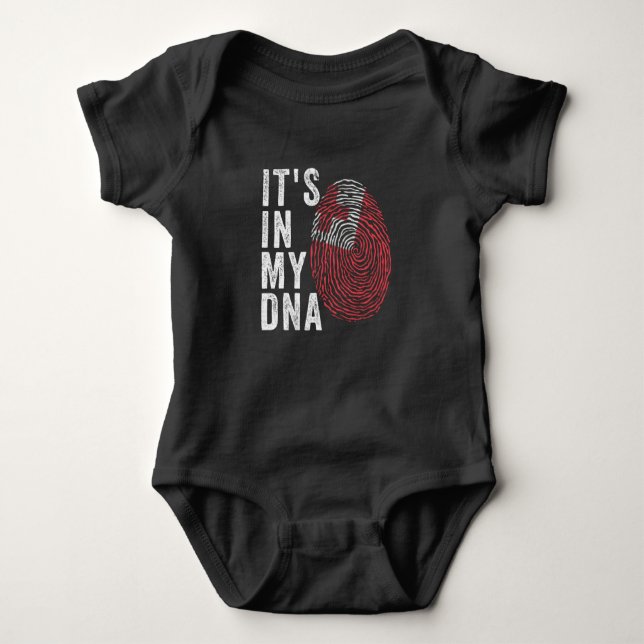 It's In My DNA - Tonga Flag Baby Bodysuit (Front)