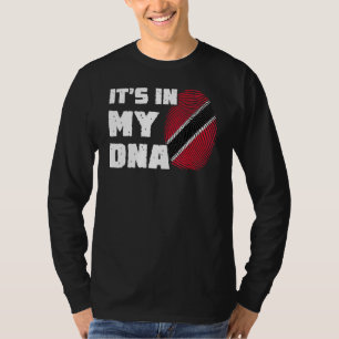 It's In My DNA Trinidad and Tobago Flag Fingerprin T-Shirt