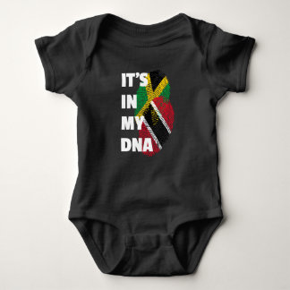 It's In My DNA - Trinidad & Jamaica Fingerprint Baby Bodysuit