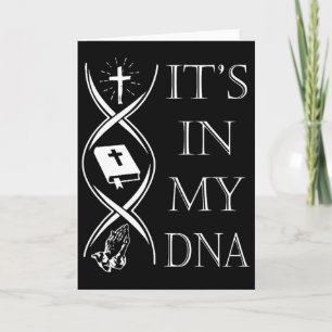 Its In My Dna Trust God Jesus Christian Faith Men  Card