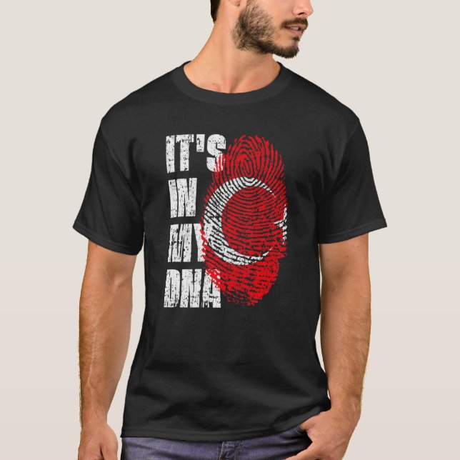 It's In My Dna Turkey Flag Turkish T-Shirt (Front)