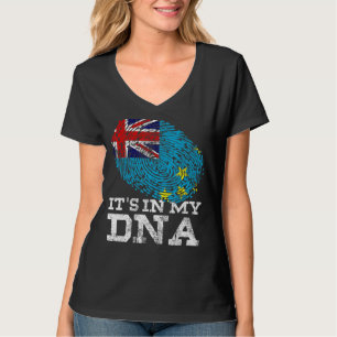 It's In My Dna Tuvalu Country Flag Genes Vintage T T-Shirt