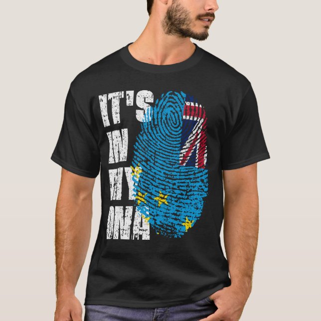 IT'S IN MY DNA Tuvalu Flag Boy Girl Gift T-Shirt (Front)