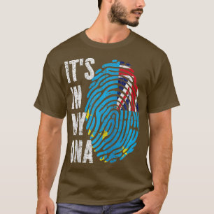 ITS IN MY DNA Tuvalu Flag Tuvaluan Raglan Baseball T-Shirt