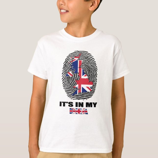 It's In My DNA UK Patriotic United Kingdom British T-Shirt (Front)