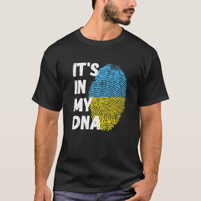 It's In My DNA Ukraine Flag Support Ukraine T-Shirt (Front)